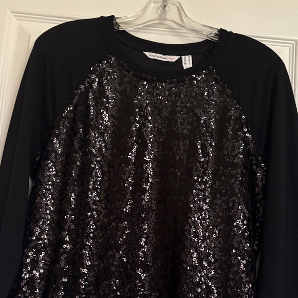 Isaac Mizrahi Black Sequin long sleeve M - Picture 3 of 7